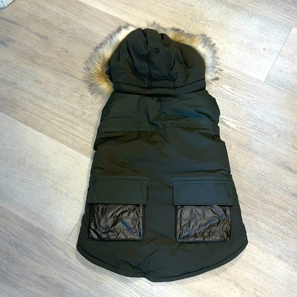 Pajar Canada Puppy Dog Puffer Coat XL removable hood Military green pockets Zeus - Picture 3 of 15